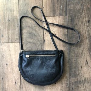 Silence + Noise black leather crossbody purse